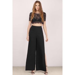 Tobi Juliet Eyelash Lace Slip Pants Set